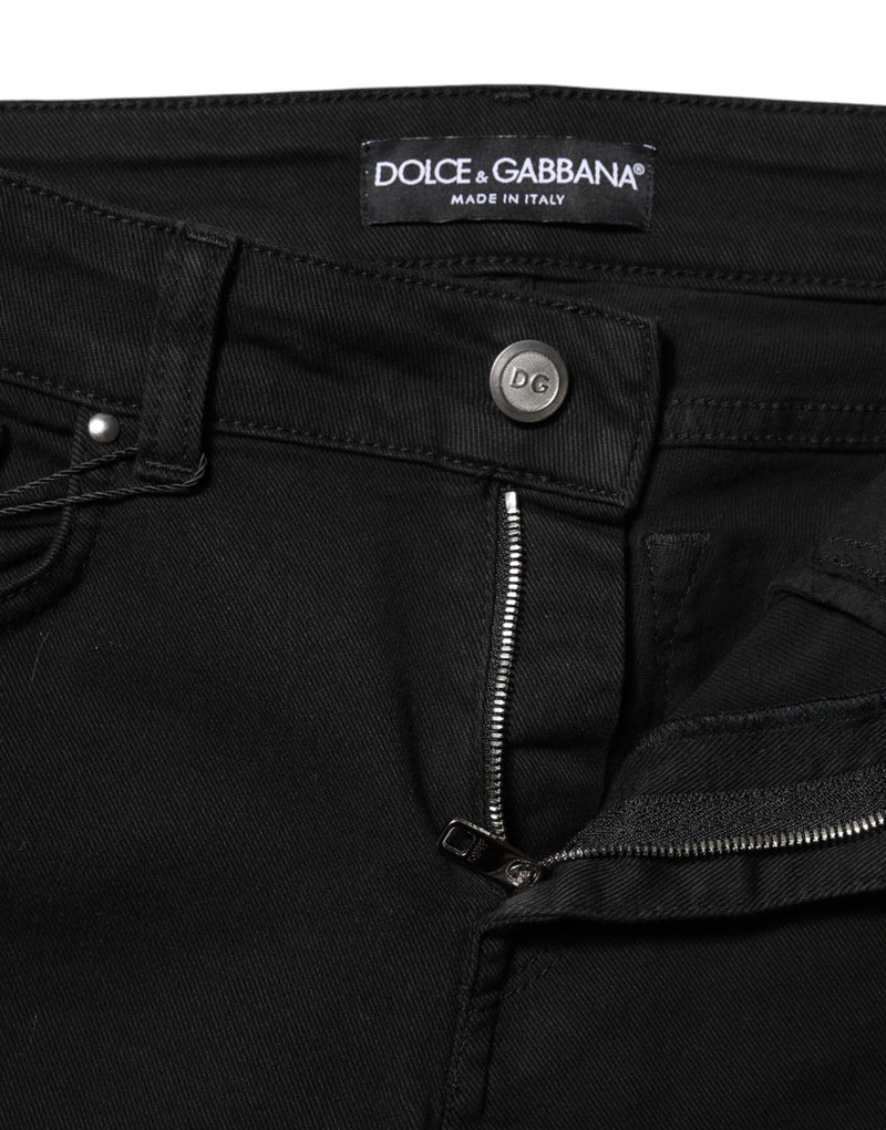 Dolce & Gabbana Jeans Skinny Noirs en Coton