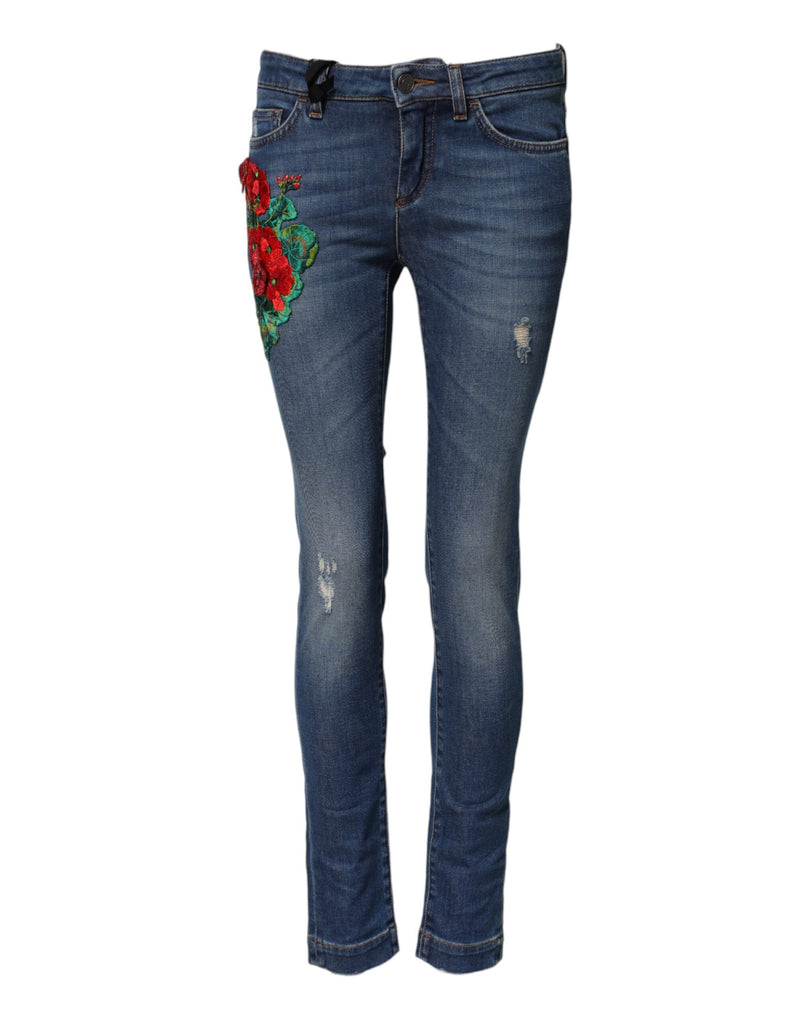 Dolce & Gabbana Jeans Femme Skinny Bleu en Coton