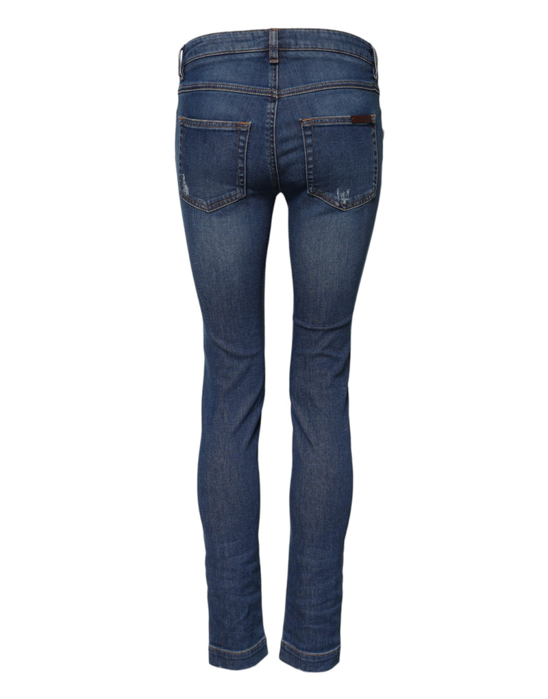 Dolce & Gabbana Jeans Femme Skinny Bleu en Coton