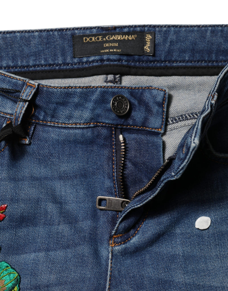 Dolce & Gabbana Jeans Femme Skinny Bleu en Coton