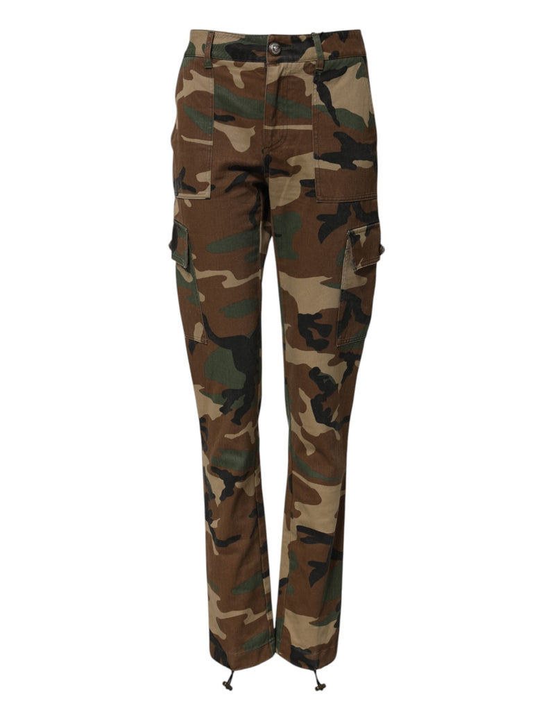 Dolce & Gabbana Pantalons Cargo Camouflage Multicolores