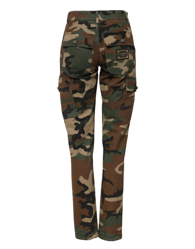 Dolce & Gabbana Pantalons Cargo Camouflage Multicolores