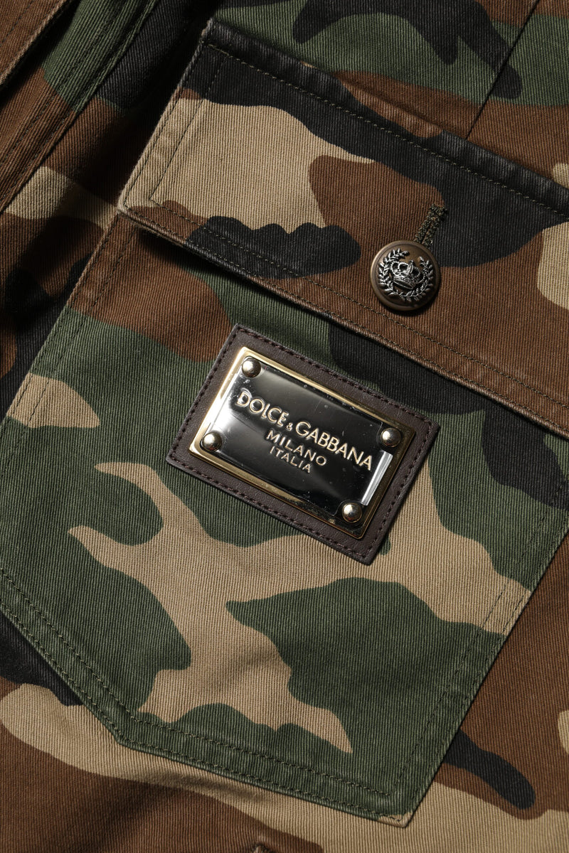 Dolce & Gabbana Pantalons Cargo Camouflage Multicolores