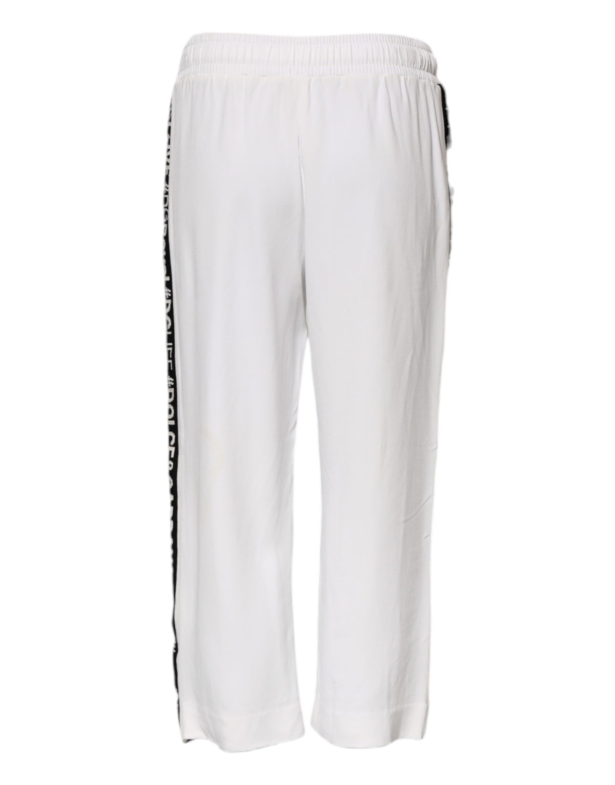 Dolce & Gabbana White Viscose Jogger Sweatpants