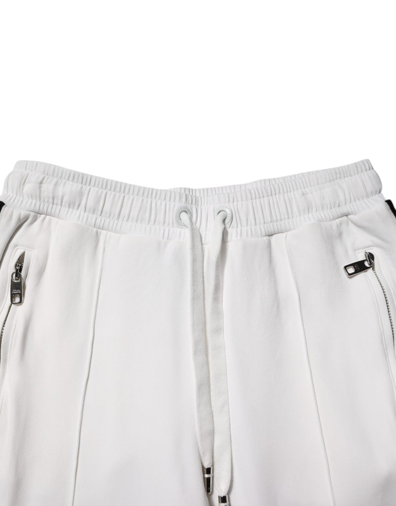 Dolce & Gabbana White Viscose Jogger Sweatpants