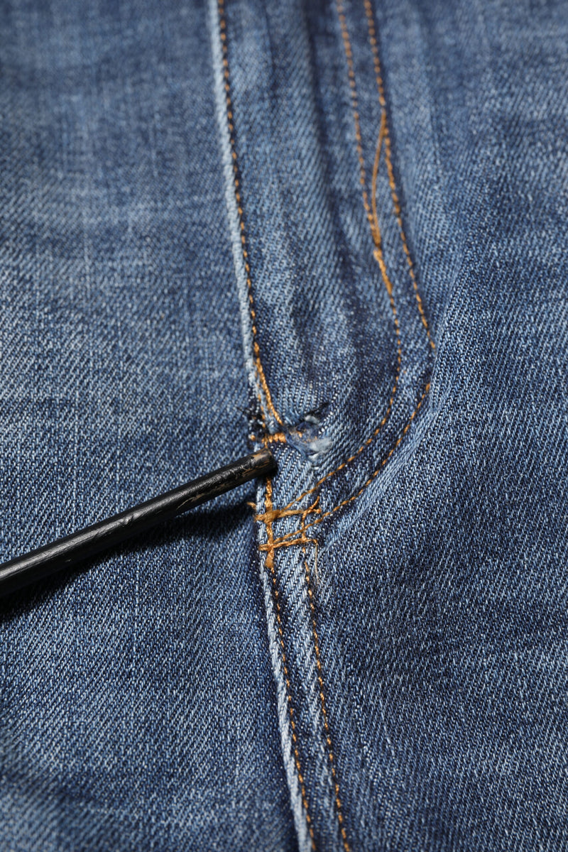 Dolce & Gabbana Jeans Skinny en Denim Bleu Haute Taille