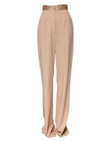 Dolce & Gabbana Pantalons Tapered Beige - Design Italien Authentique
