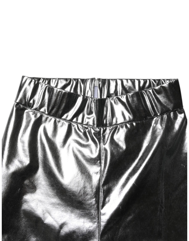 Dolce & Gabbana Metallic Silver Slim Fit Leggings Pants