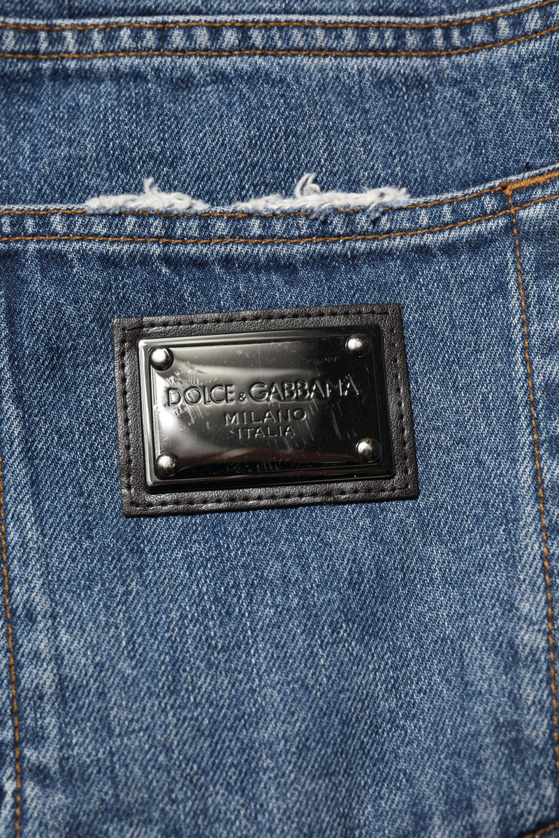 Dolce & Gabbana Jeans en Denim Tissé Bleu