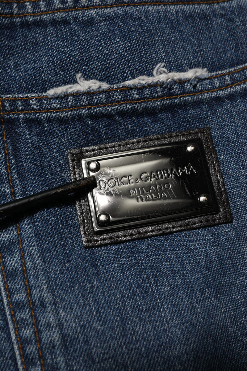Dolce & Gabbana Jeans en Denim Tissé Bleu