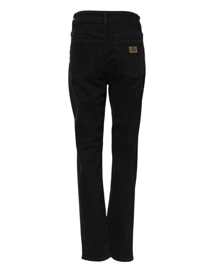 Dolce & Gabbana Jeans Femme Noir Boyfriend Évasés