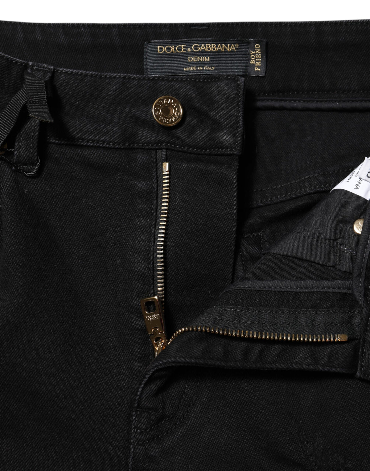 Dolce & Gabbana Jeans Femme Noir Boyfriend Évasés