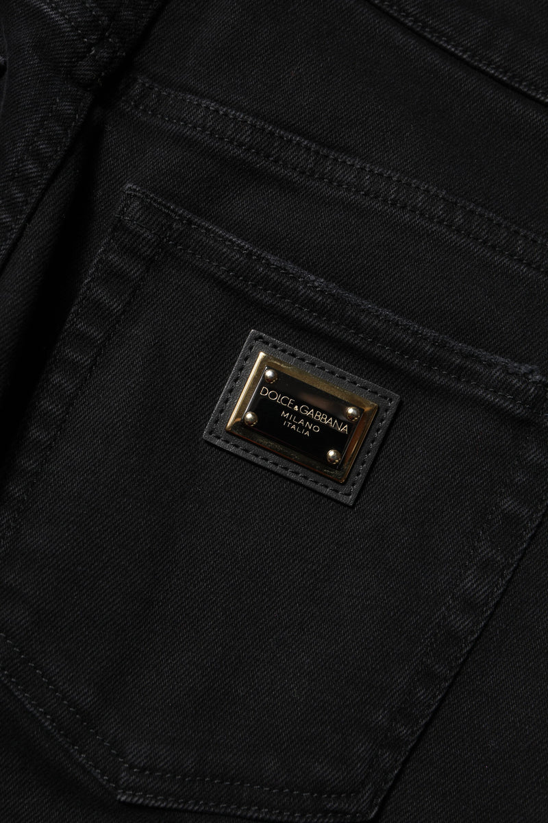 Dolce & Gabbana Jeans Femme Noir Boyfriend Évasés