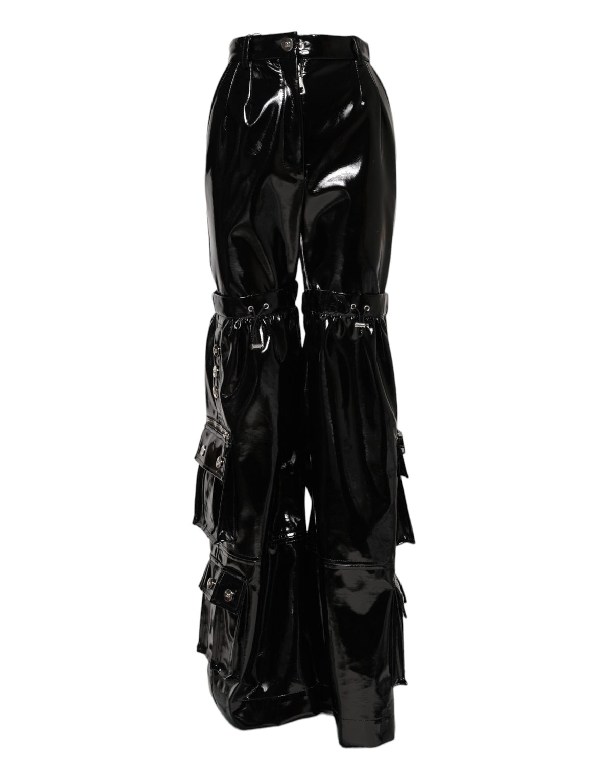 Dolce & Gabbana Pantalons Cargo Bootcut Taille Haute Noir