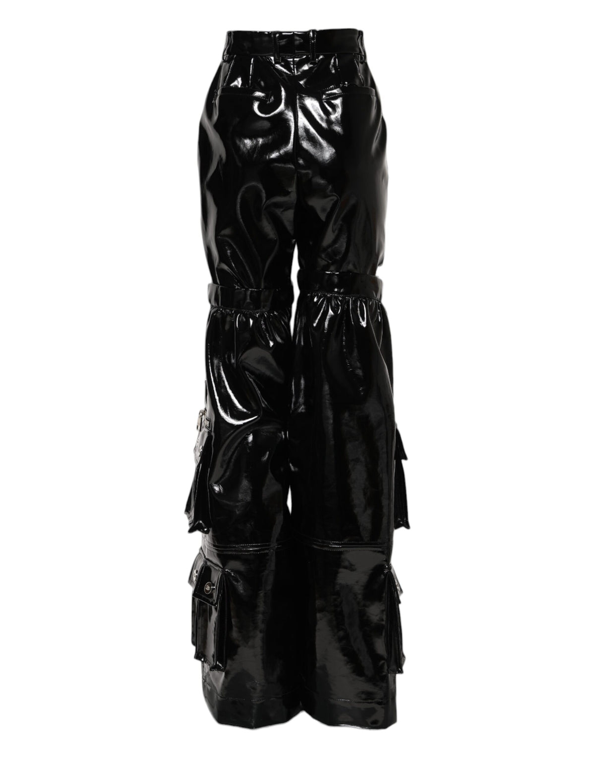 Dolce & Gabbana Pantalons Cargo Bootcut Taille Haute Noir