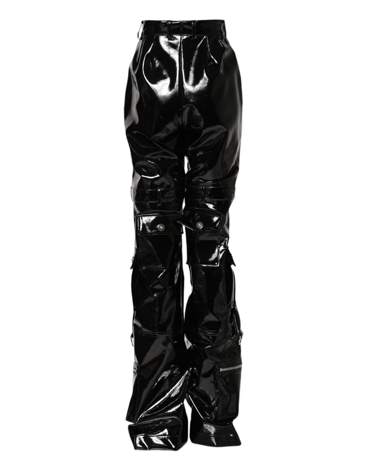 Dolce & Gabbana Pantalons Cargo Bootcut Taille Haute Noirs