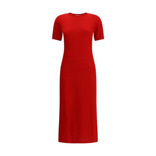 Robe mi-longue en tricot Fendi