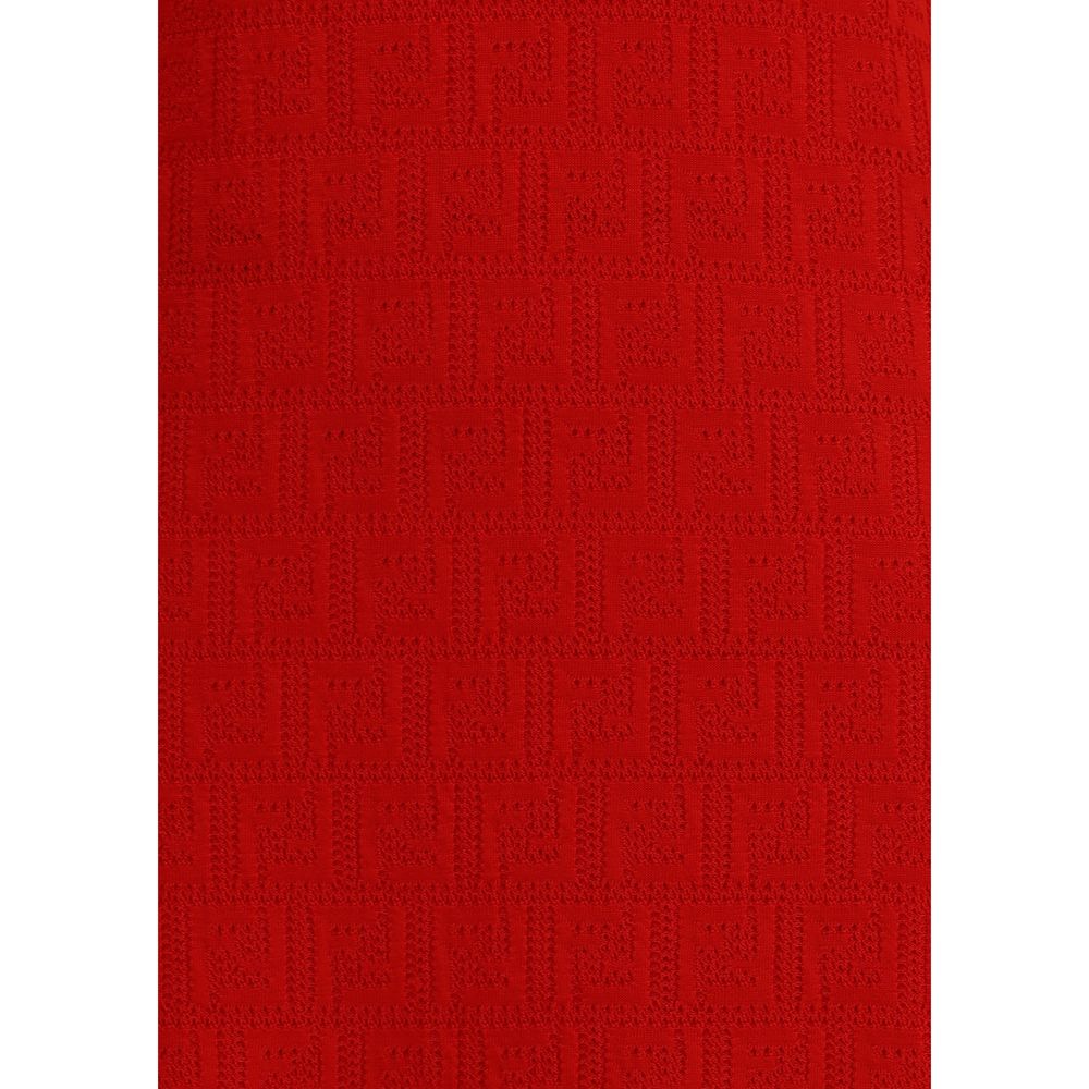 Robe mi-longue en tricot Fendi