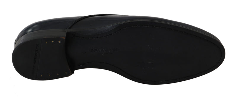 Chaussures habillées Derby en cuir bleu Dolce &amp; Gabbana pour homme