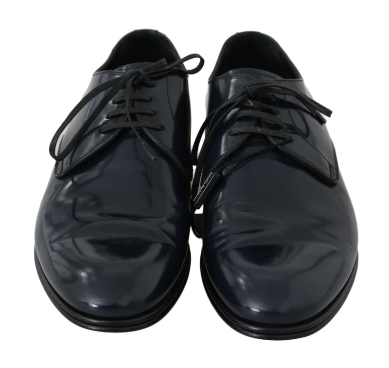 Chaussures habillées Derby en cuir bleu Dolce &amp; Gabbana pour homme