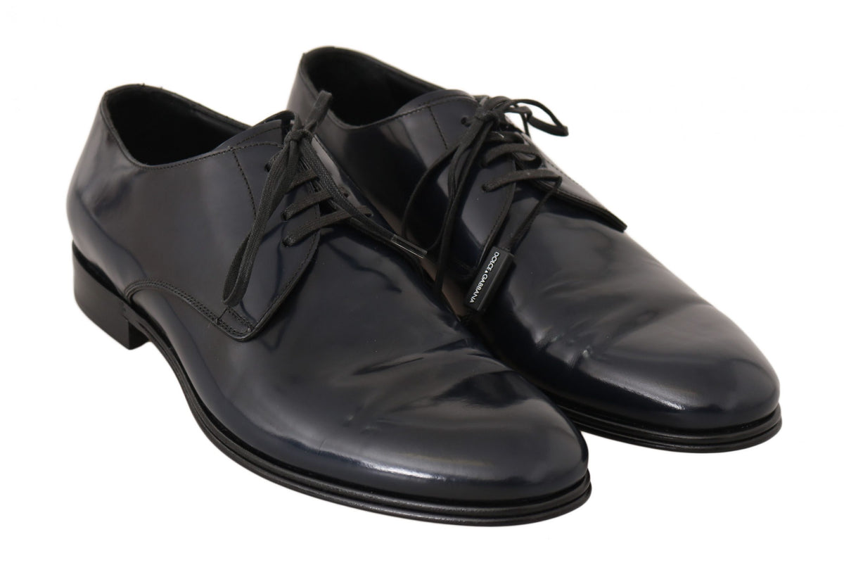 Chaussures habillées Derby en cuir bleu Dolce &amp; Gabbana pour homme