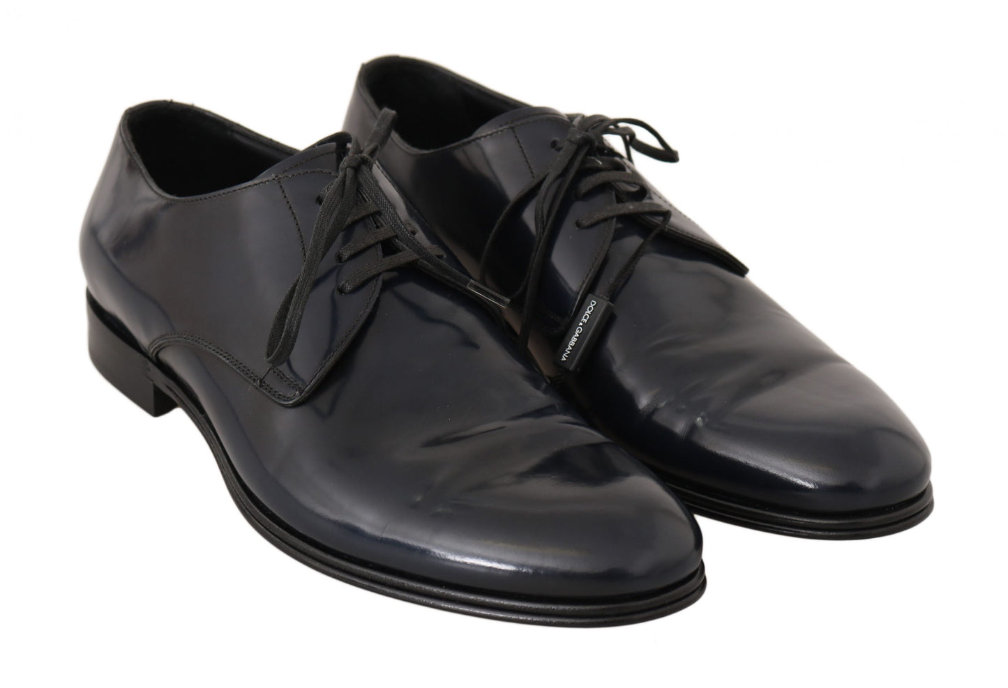 Chaussures habillées Derby en cuir bleu Dolce & Gabbana pour homme