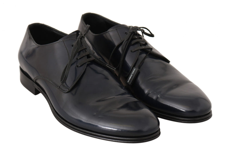 Chaussures habillées Derby en cuir bleu Dolce &amp; Gabbana pour homme