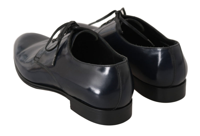 Chaussures habillées Derby en cuir bleu Dolce &amp; Gabbana pour homme
