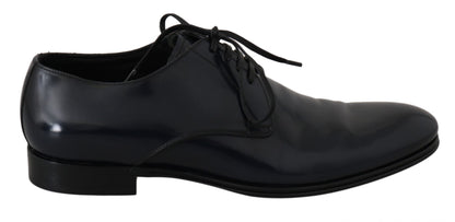 Chaussures habillées Derby en cuir bleu Dolce & Gabbana pour homme