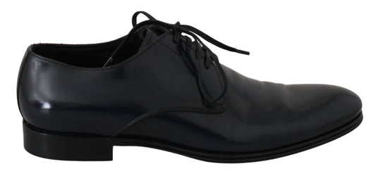 Chaussures habillées Derby en cuir bleu Dolce & Gabbana pour homme