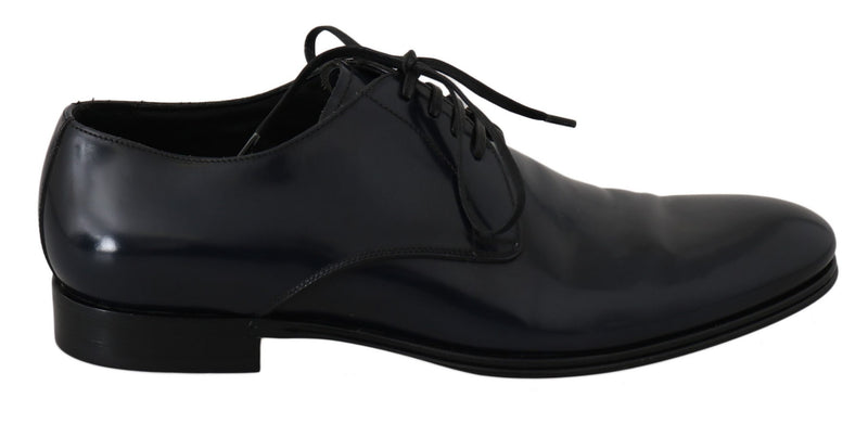Chaussures habillées Derby en cuir bleu Dolce &amp; Gabbana pour homme