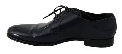Chaussures habillées Derby en cuir bleu Dolce & Gabbana pour homme