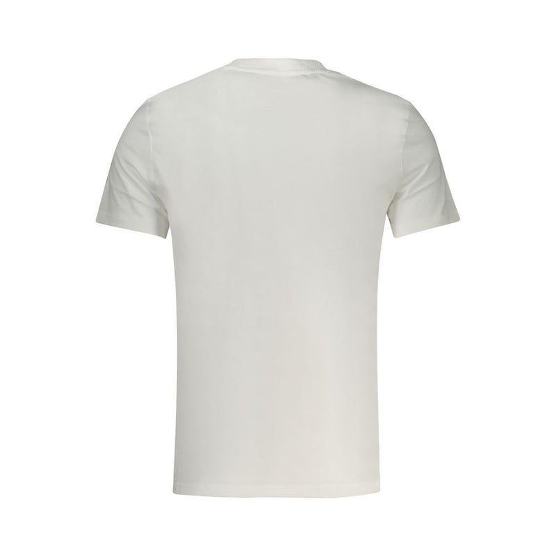 Guess Jeans White Cotton T-Shirt - Slim Fit Crew Neck