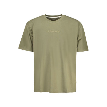 T-shirt en coton vert pour homme Guess Jeans
