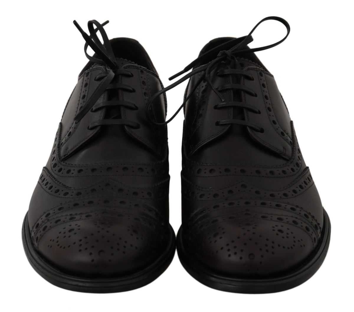 Chaussures de ville à bout en aile en cuir noir de Dolce &amp; Gabbana