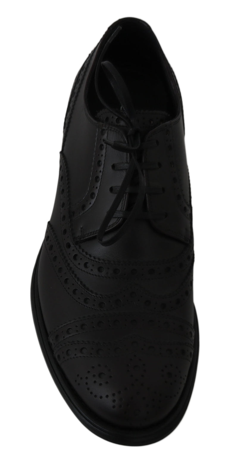 Chaussures de ville à bout en aile en cuir noir de Dolce &amp; Gabbana