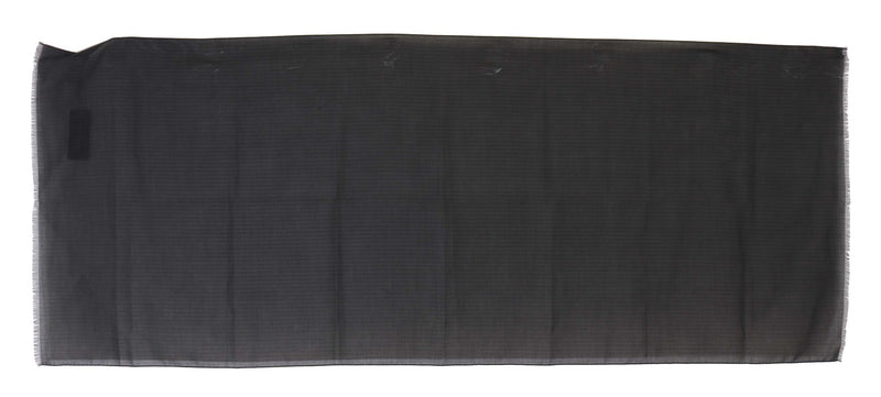 Écharpe portefeuille à rayures grise 100 % laine Dolce &amp; Gabbana