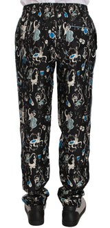 Pantalon de pyjama noir à motif d'instruments de musique Dolce &amp; Gabbana