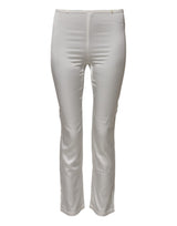 Dolce & Gabbana Pantalon Tapered Haute Taille en Soie Ivoire