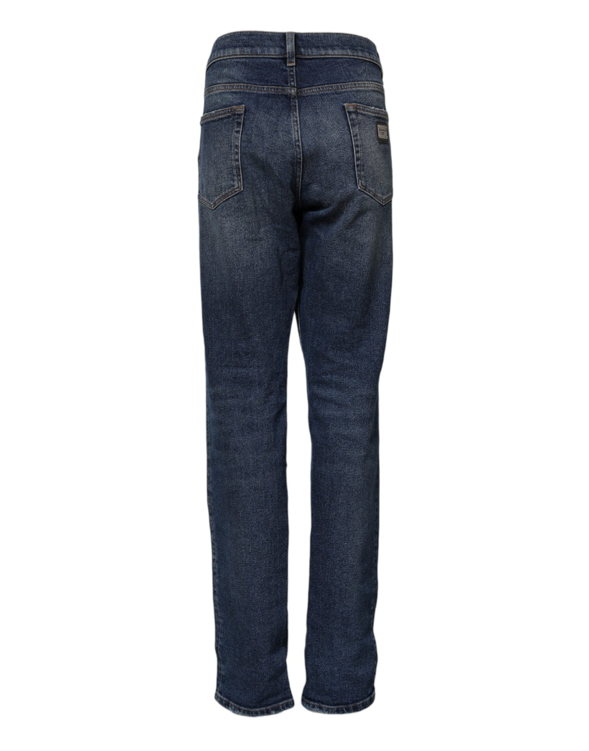 Dolce & Gabbana Jeans en Denim Bleu Mi-Taille Droite