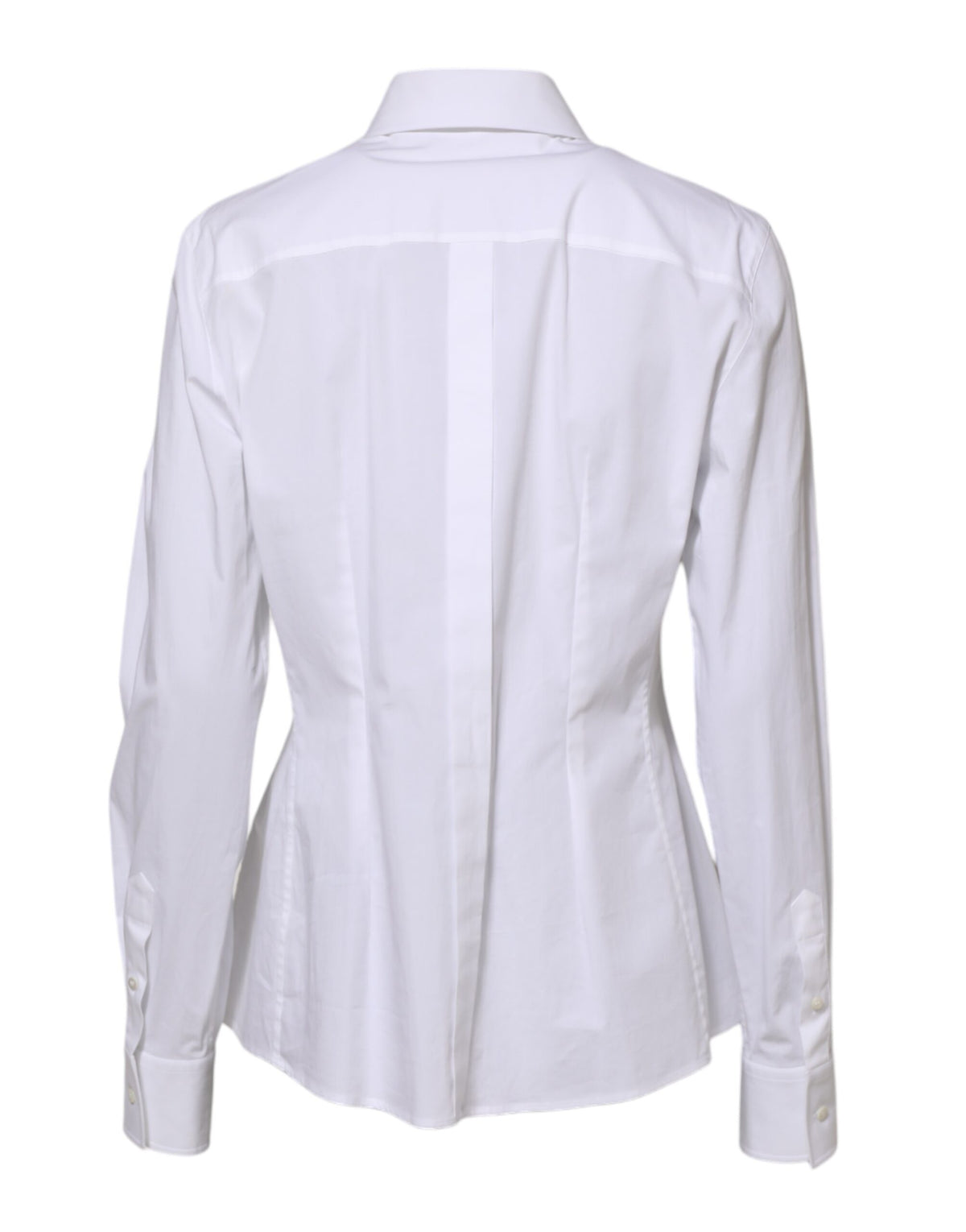 Dolce & Gabbana Chemise Blanche en Coton à Manches Longues