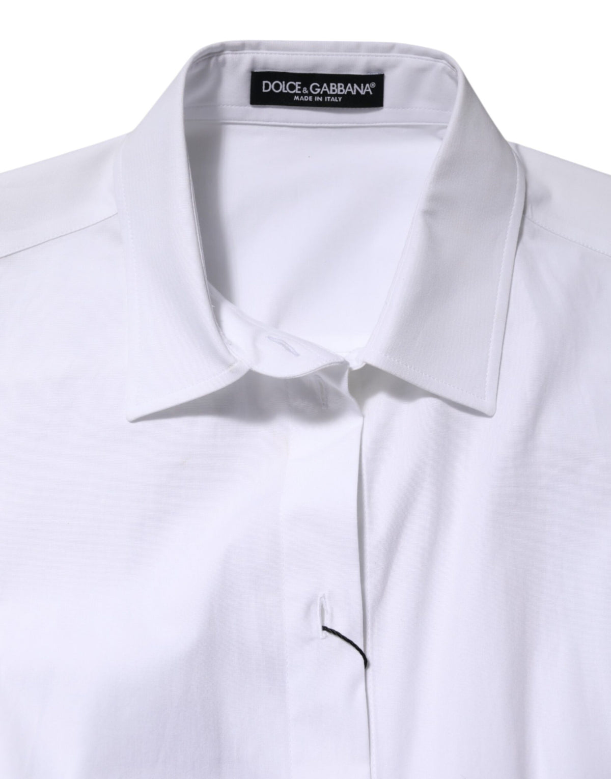 Dolce & Gabbana Chemise Blanche en Coton à Manches Longues