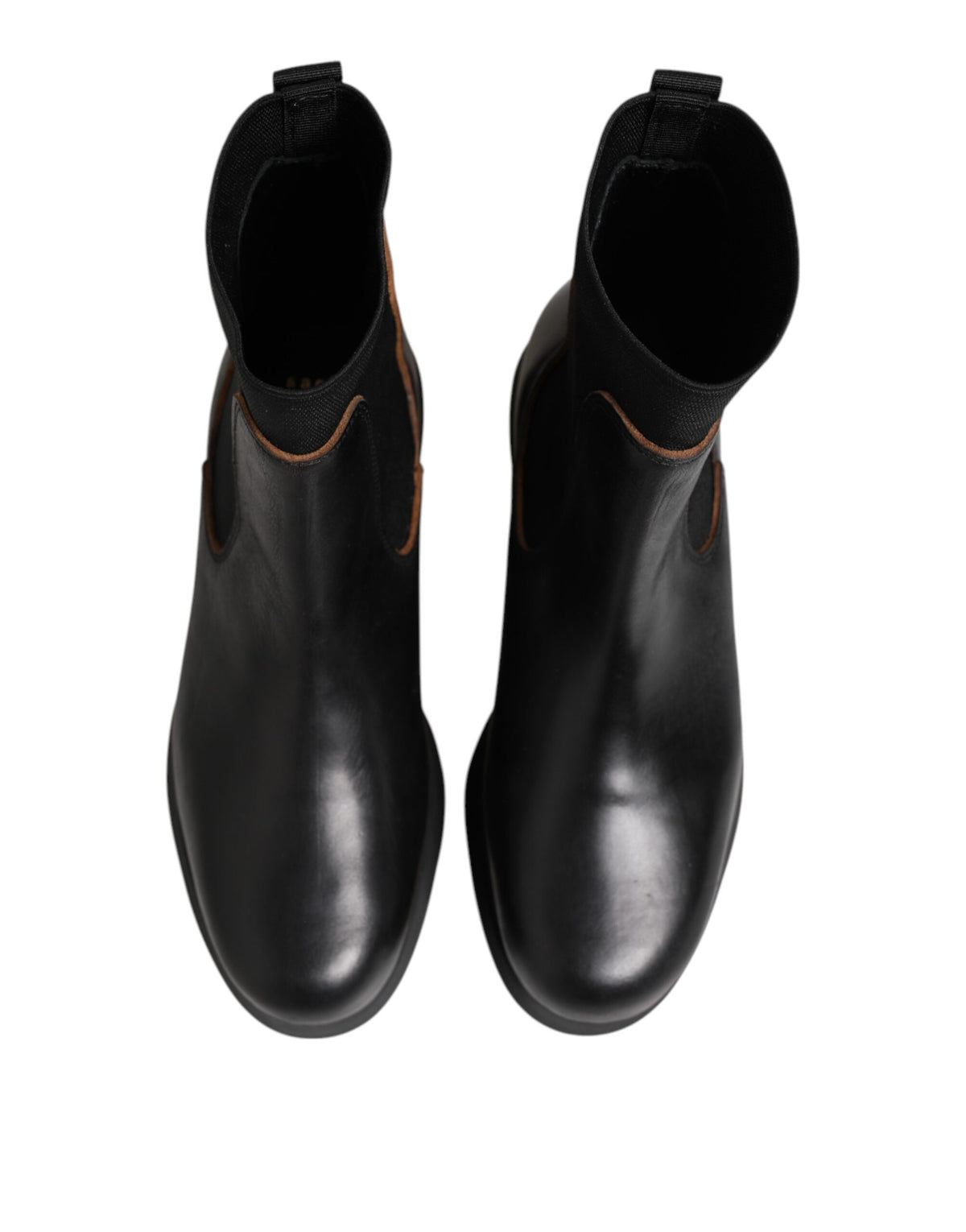Sacai Black Chelsea Leather Pull-On Ankle Boots for Women