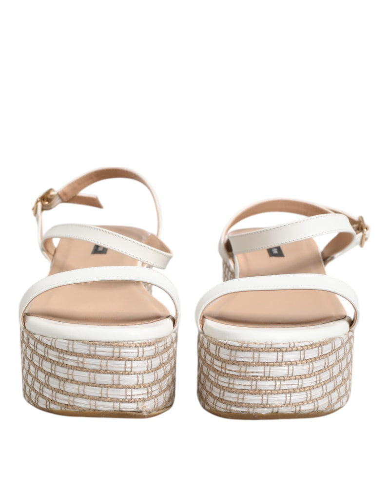 Patrizia Pepe Sandales Espadrilles Blanches à Bride Cheville pour Femme
