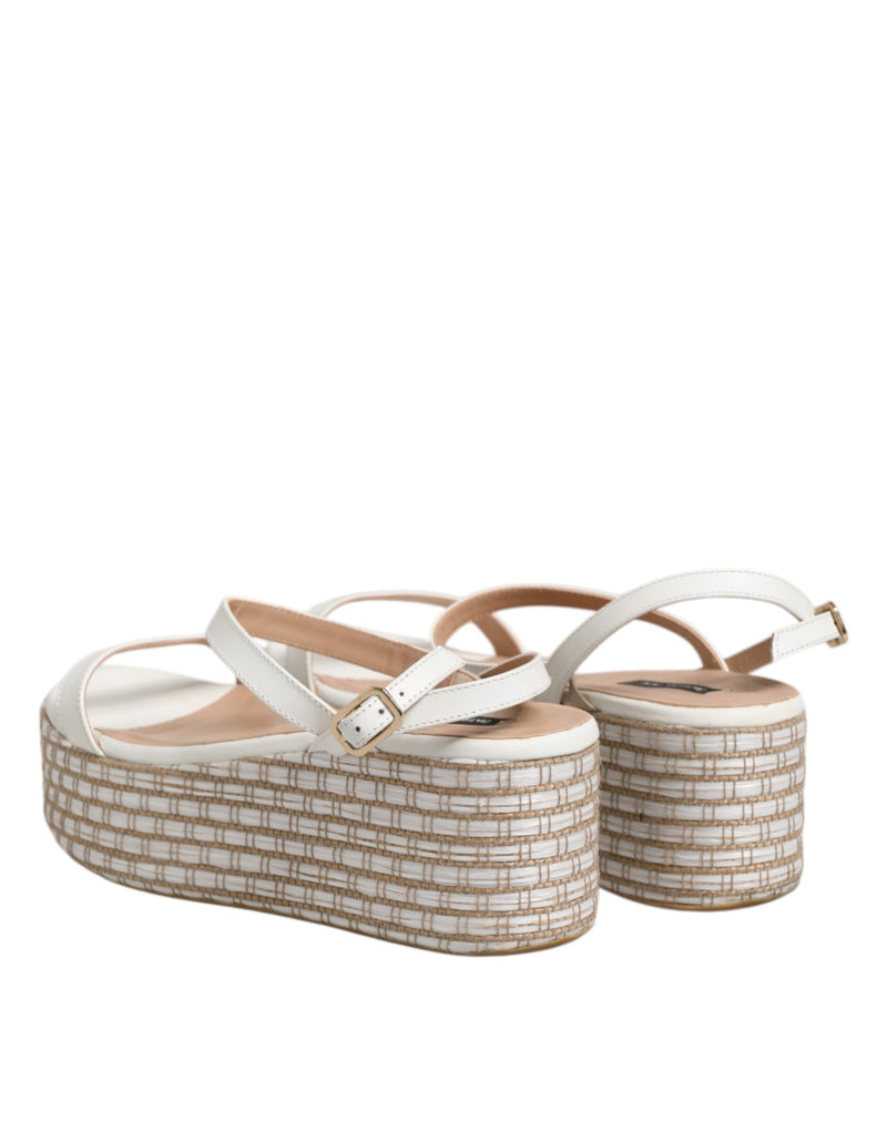 Patrizia Pepe Sandales Espadrilles Blanches à Bride Cheville pour Femme