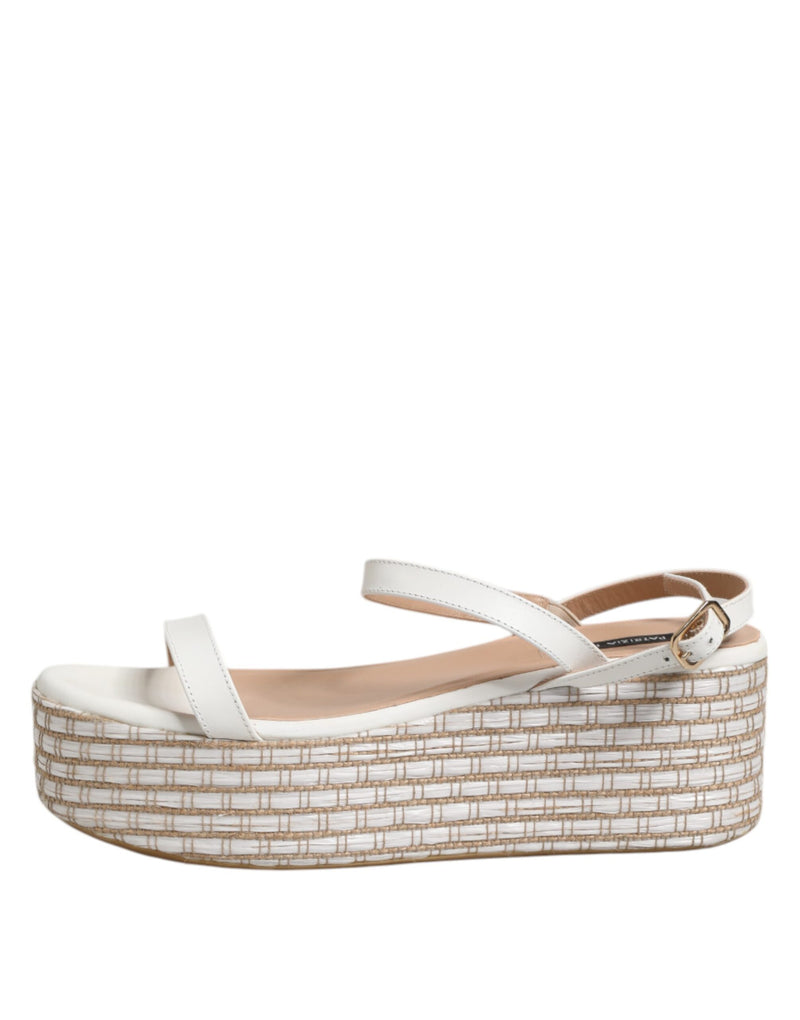 Patrizia Pepe Sandales Espadrilles Blanches à Bride Cheville pour Femme