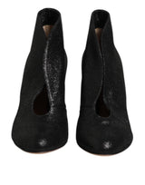 Gianvito Rossi Metallic Black Pump Stiletto Heels