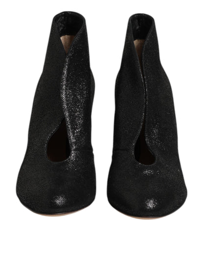 Escarpins à talons aiguilles Gianvito Rossi en noir métallisé