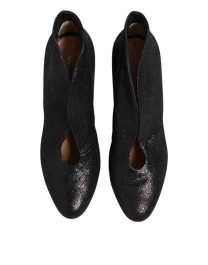 Escarpins à talons aiguilles Gianvito Rossi en noir métallisé