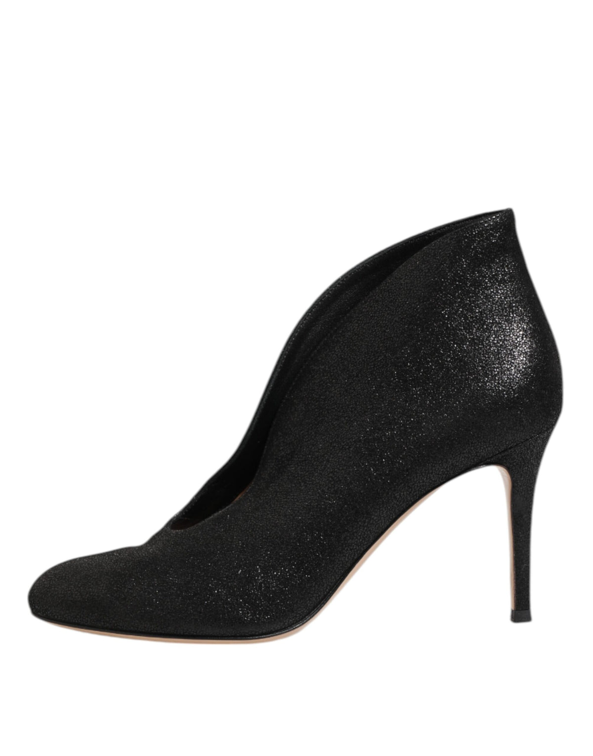 Gianvito Rossi Metallic Black Pump Stiletto Heels